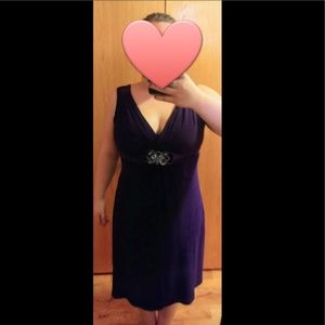 Purple Sleeveless Cocktail Dress, Scarlett Nite